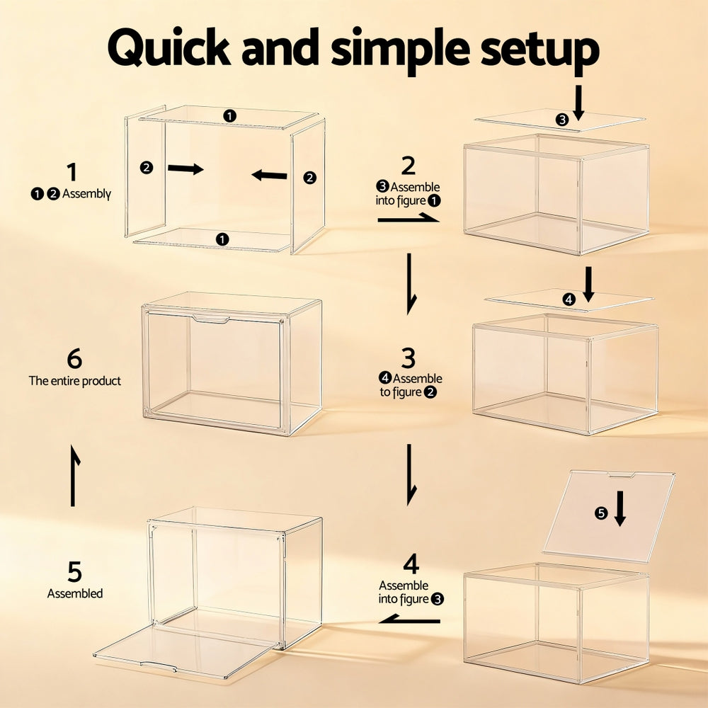 Artiss Clear Acrylic Display Case Dustproof Protection Box For Toys 27CM-5