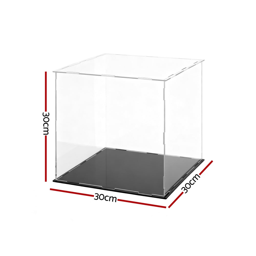 Artiss Clear Acrylic Display Case Dustproof Protection Box For Car Toys 30CM-2