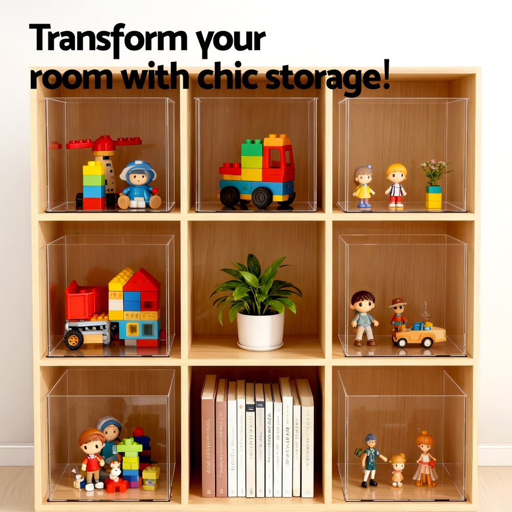 Artiss Clear Acrylic Display Case Dustproof Protection Box For Car Toys 30CM-7