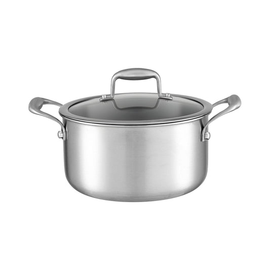 5-Star Chef 4.5L 24cm Stainless Steel Dutch Oven Pot with Lid and Stay-Cool Handle