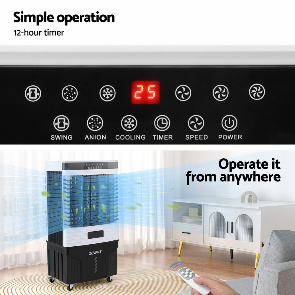 Devanti 60L Evaporative Air Cooler Conditioner-4