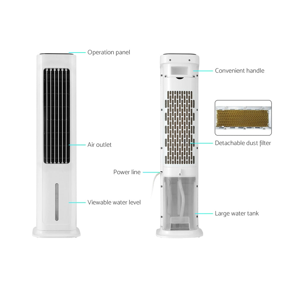 Devanti Tower Evaporative Air Cooler Conditioner Portable Cool Fan Humidifier 6L-5