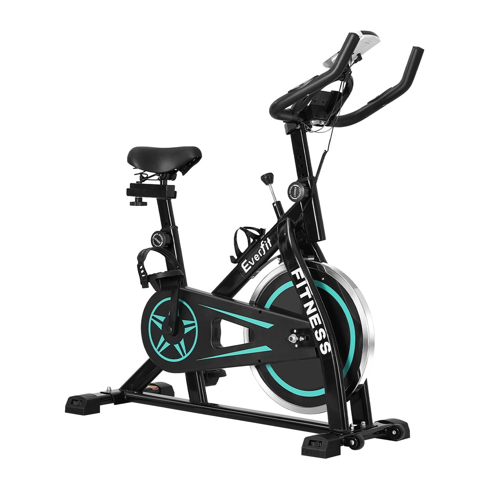 Everfit Spin Bike Exercise Bike 10kg Flywheel Fitness Home Gym 150kg capacity-0