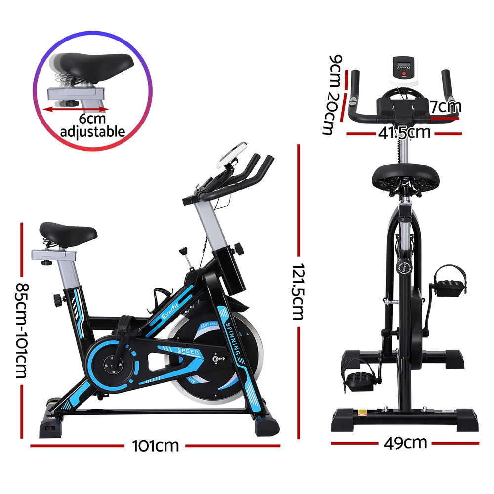 Everfit Spin Bike Exercise Bike 13KG Flywheel Fitness 150kg capacity-1