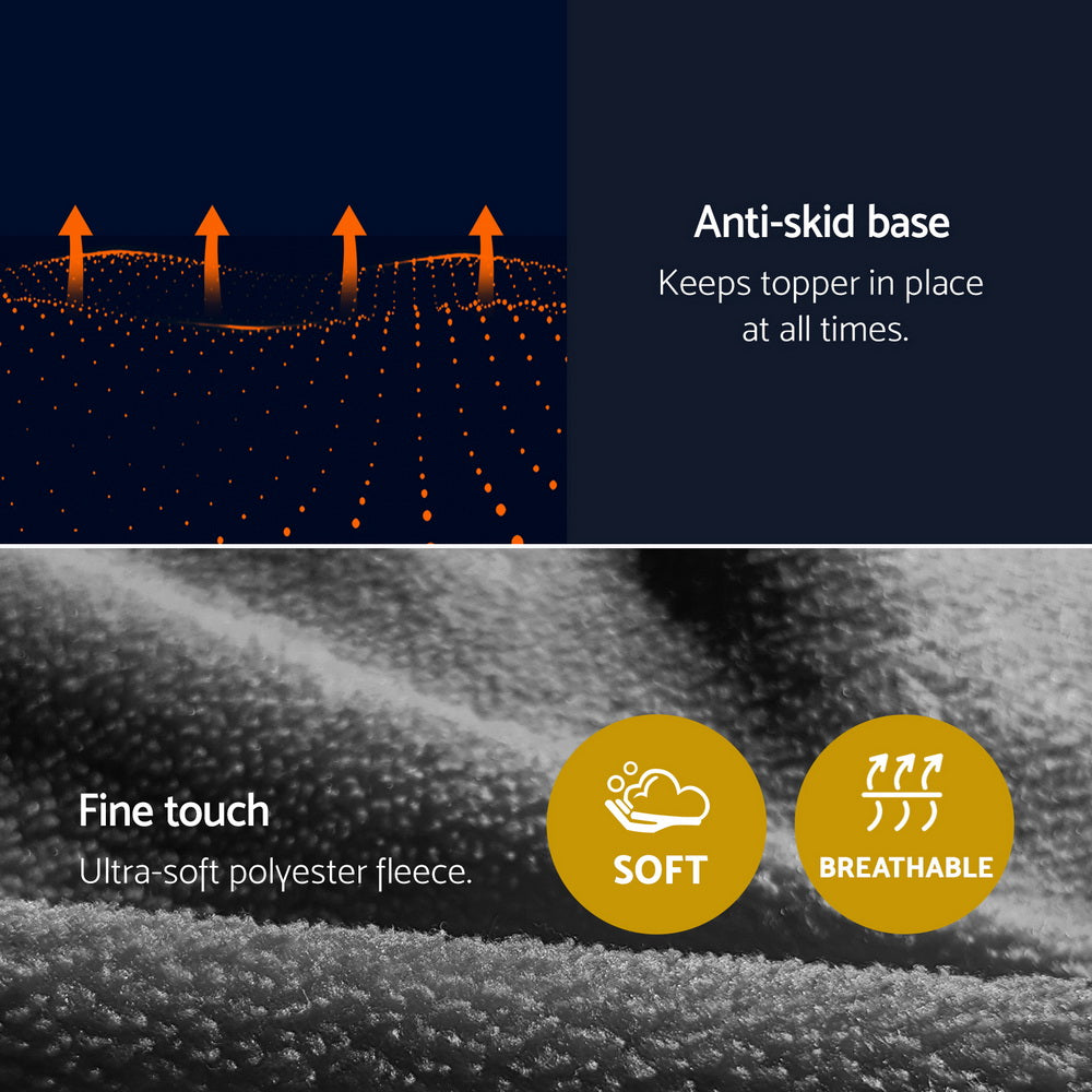 Giselle Electric Heated Blanket Car Throw Rug Grey-5