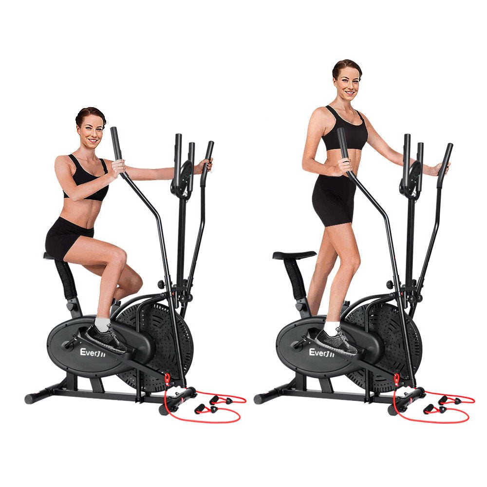 Everfit Exercise Bike 5 in 1 Elliptical Cross Trainer Home Gym Indoor Cardio-2