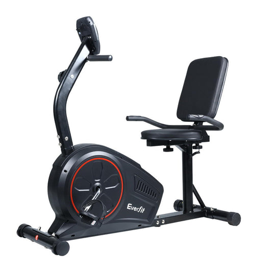 Everfit Exercise Bike Magnetic Recumbent Indoor Cycling Home Gym Cardio 8 Level-0