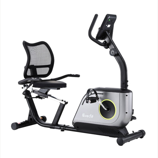 Everfit Recumbent Exercise Bike Magnetic Cycling Mesh Chair 120kg Loading-0