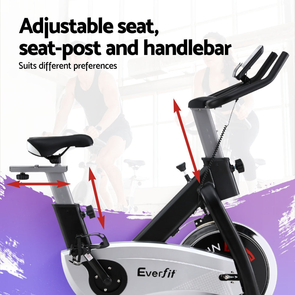 15kg Flywheel Spin Bike Everfit Exercise Bike Home Gym Fitness 120KG Capacity-4