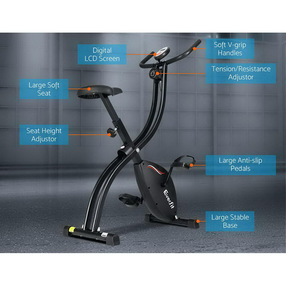 Everfit Folding Exercise Bike Magnetic X-Bike Bicycle Indoor Cycling Cardio-2