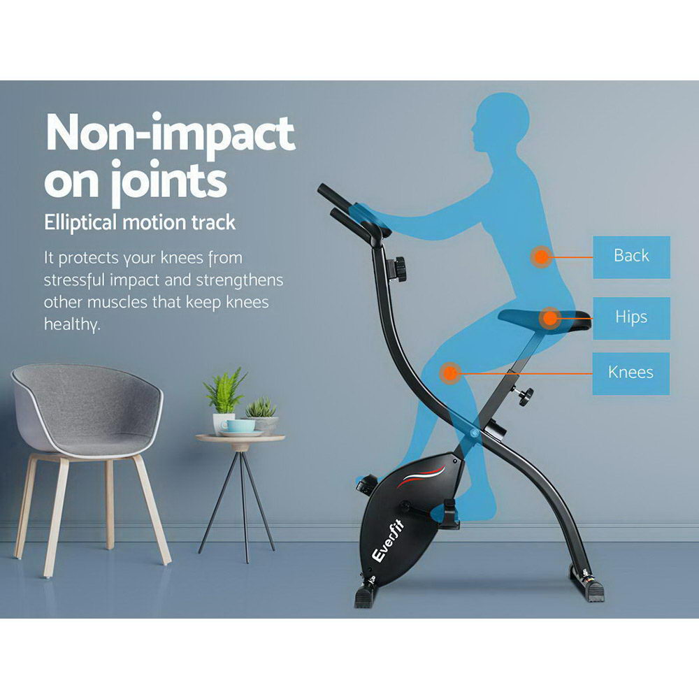 Everfit Folding Exercise Bike Magnetic X-Bike Bicycle Indoor Cycling Cardio-3