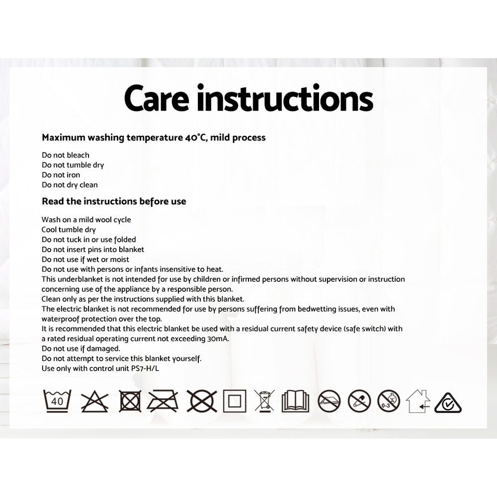 Giselle Electric Blanket Fleecy Underlay King-6