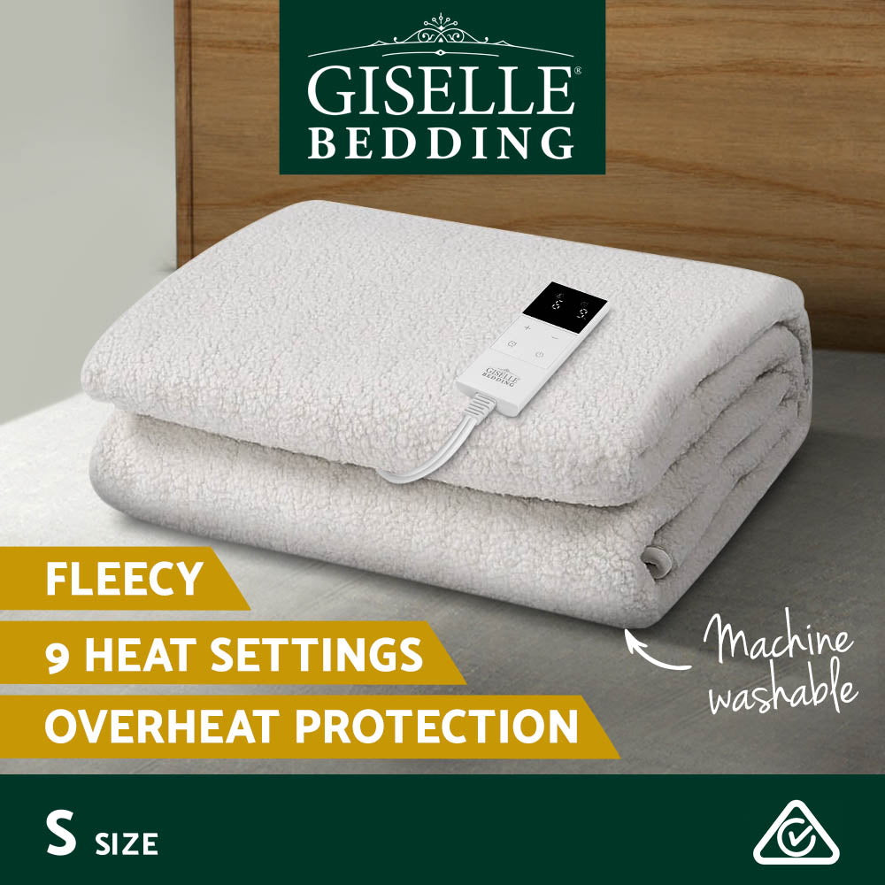 Giselle Bedding Single Size Electric Blanket Fleece-5