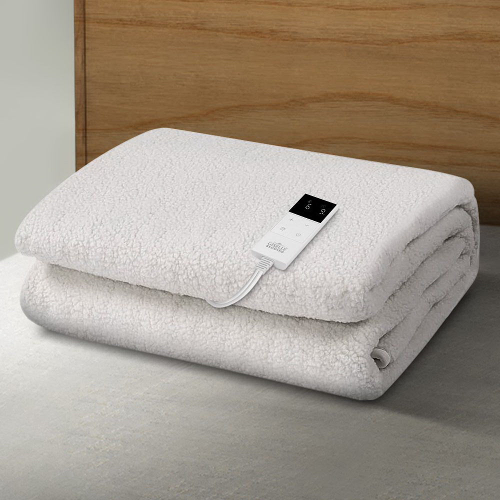 Giselle Bedding Single Size Electric Blanket Fleece-7