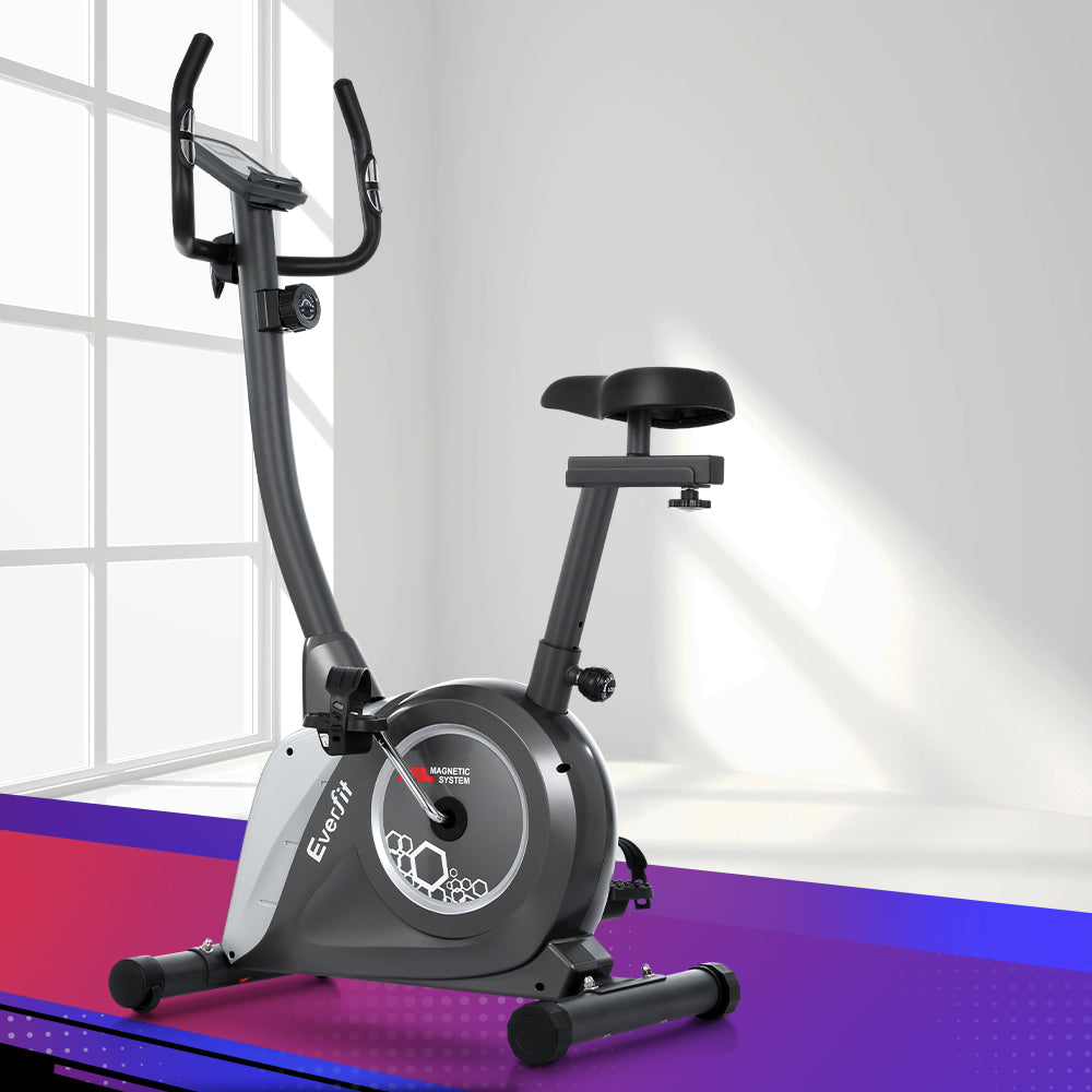 Everfit Magnetic Exercise Bike Upright Bike Fitness Home Gym Cardio-6