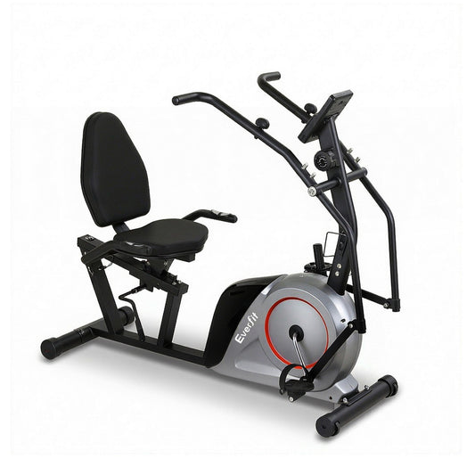 Everfit Exercise Bike Recumbent Cycling Magnetic Bluetooth App Connect Home Gym