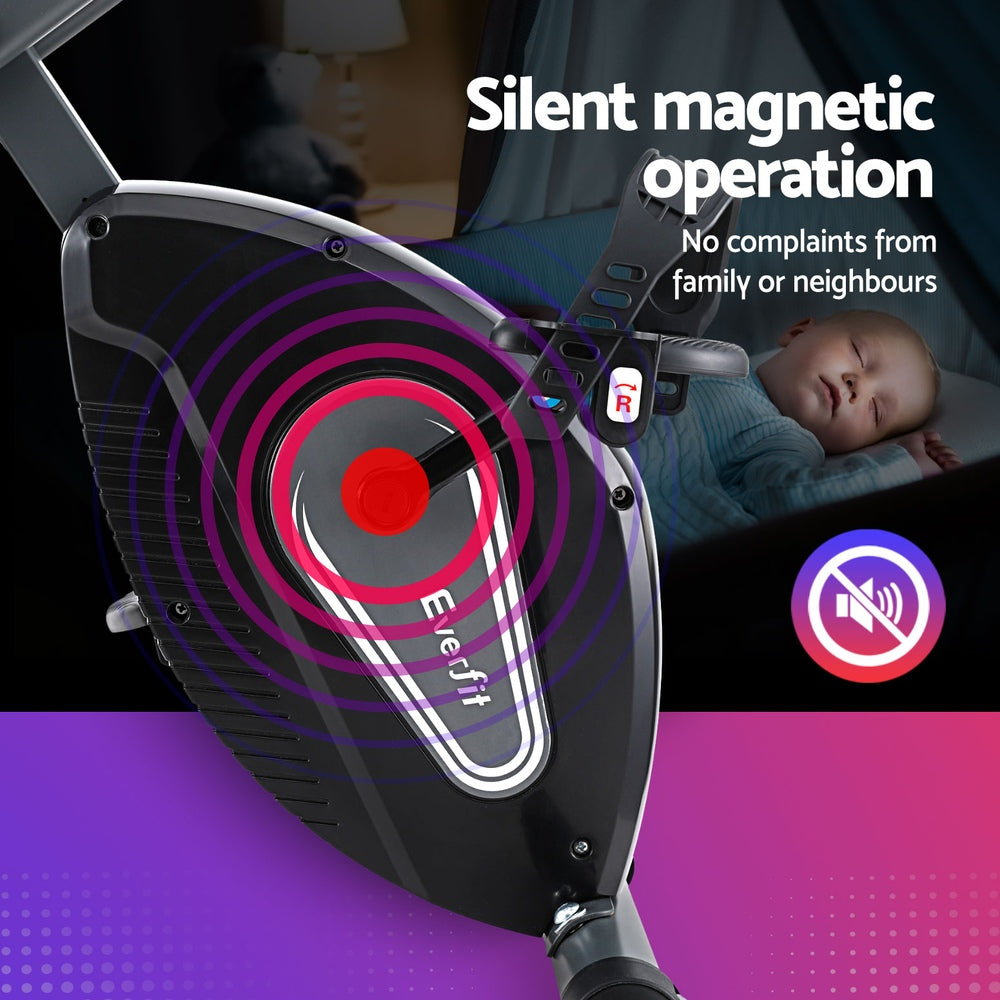 Everfit Folding Exercise Bike Magnetic X-Bike Aerobic Trainer Indoor Cycling-4