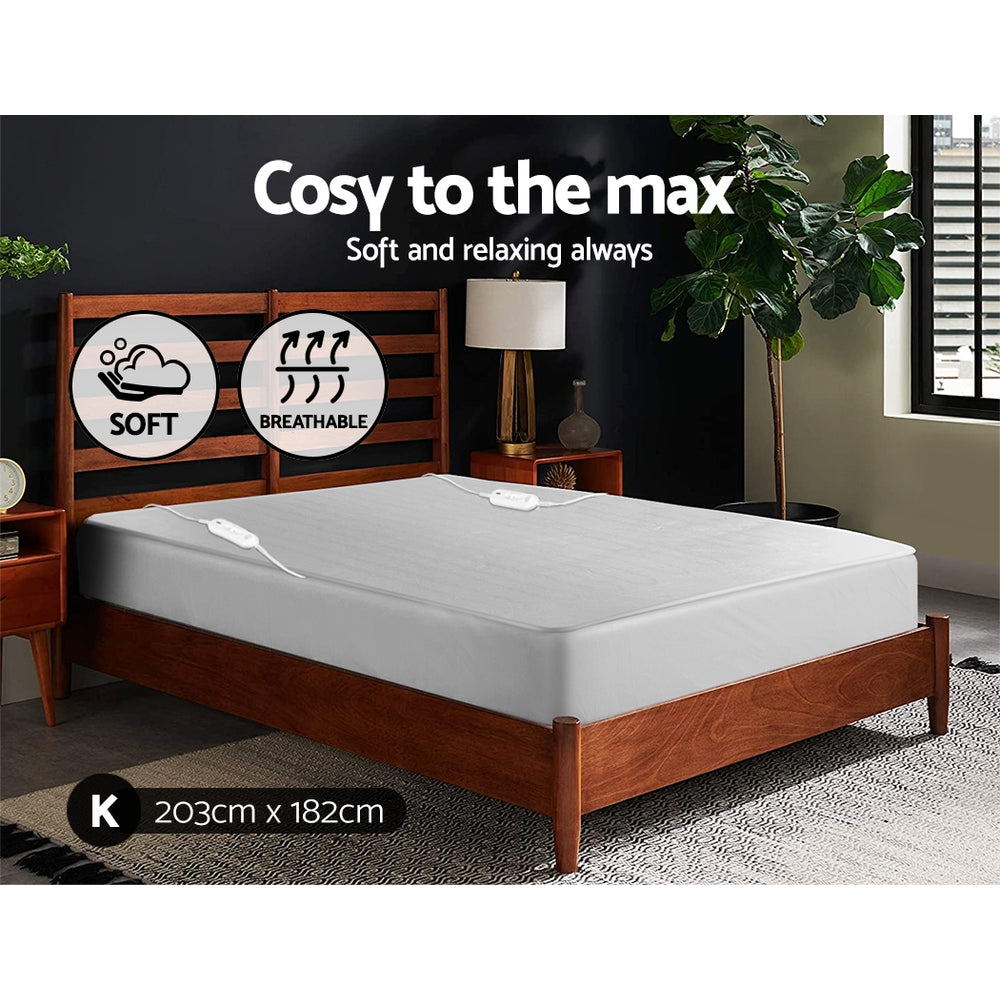 Giselle Bedding King Size Electric Blanket Polyester-2