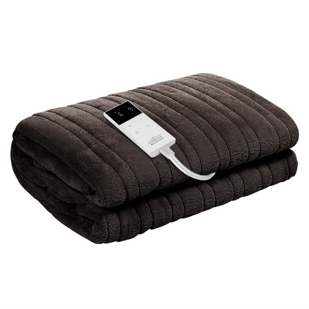 Giselle Bedding Electric Throw Blanket - Chocolate-0