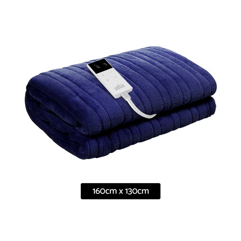 Giselle Bedding Electric Throw Blanket - Navy-1