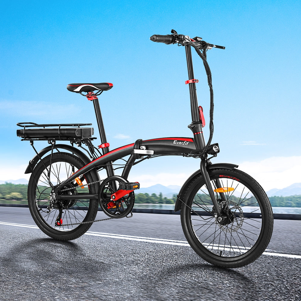 Everfit Folding Electric Bike Urban City Bicycle eBike Rechargeable Battery 250W-7