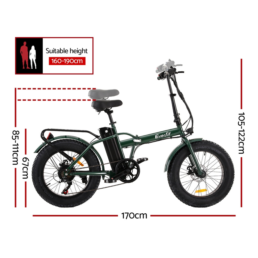 Everfit 20 Inch Folding Electric Bike Urban City Bicycle eBike Rechargeable-1