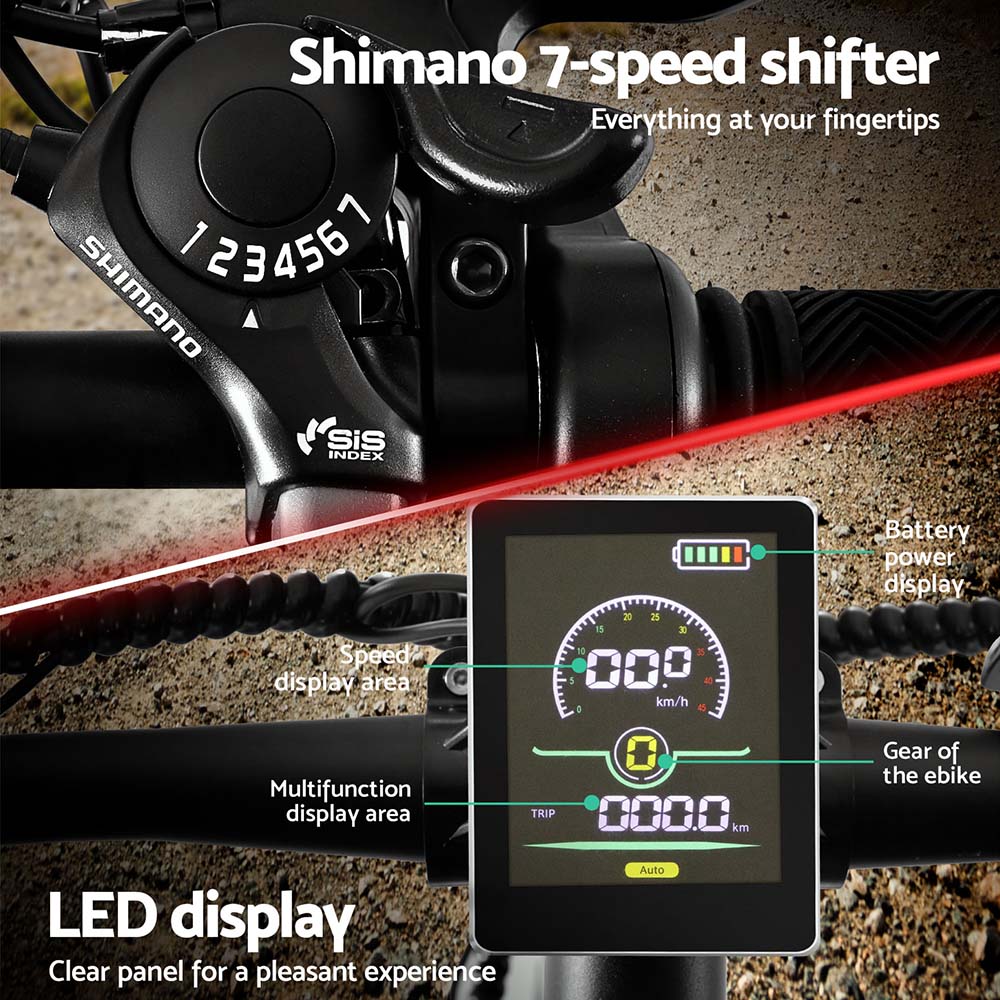 Everfit 26 Inch Electric Bike Mountain Bicycle eBike Built-in Battery 250W-5