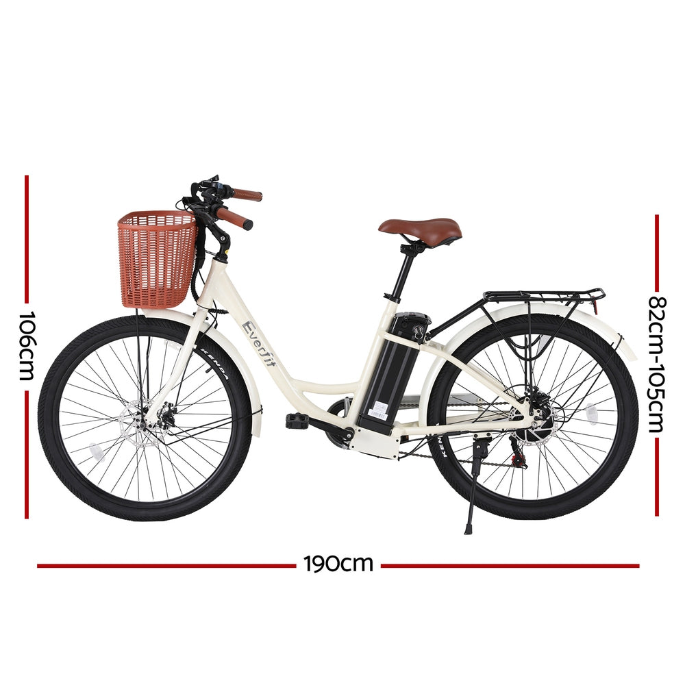 Everfit 26" Electric Bike City Bicycle eBike e-Bike Commuter w/ Battery WH-1