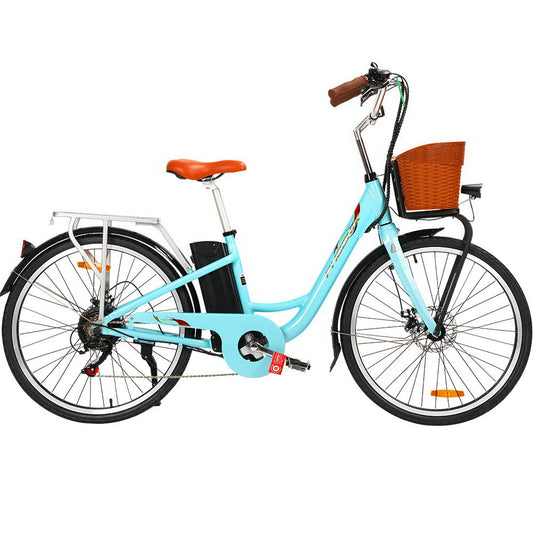 Phoenix 26 Inch Electric Bike Urban Bicycle eBike Removable Battery Blue-0