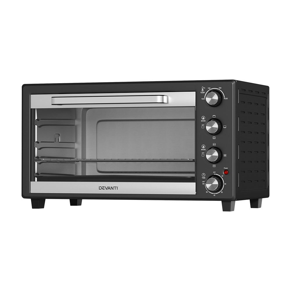 Devanti 45L Convection Oven Electric Fryer Ovens 1800W-0