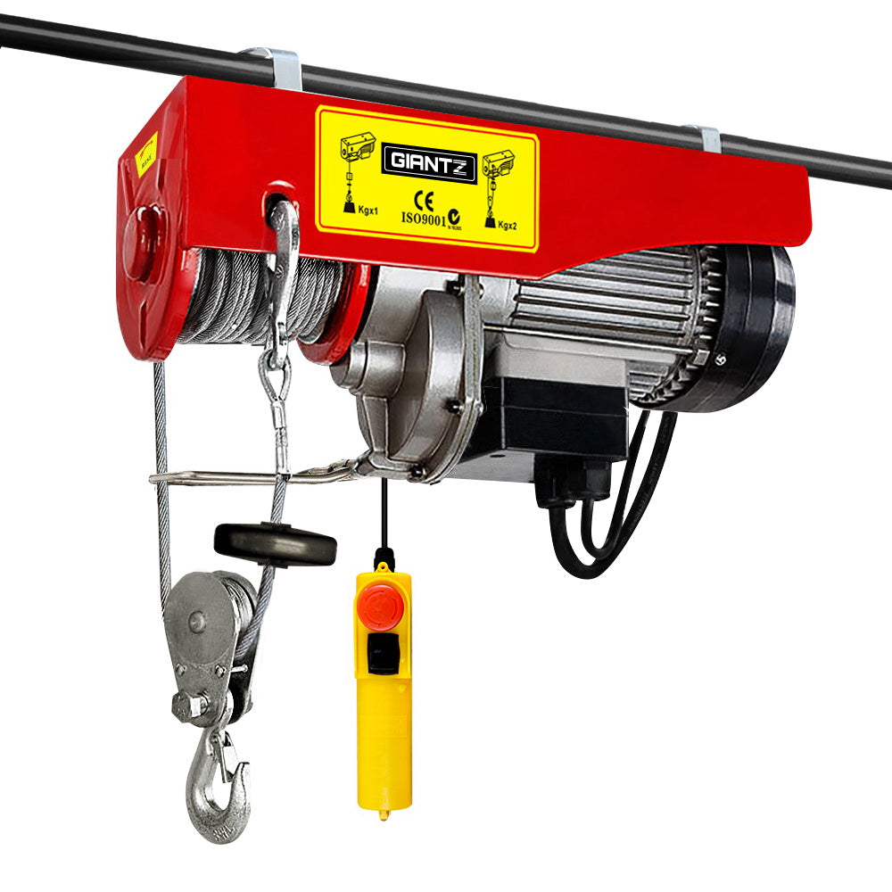 Giantz Electric Hoist Winch 125/250KG Cable 18M Rope Tool Remote Chain Lifting-0