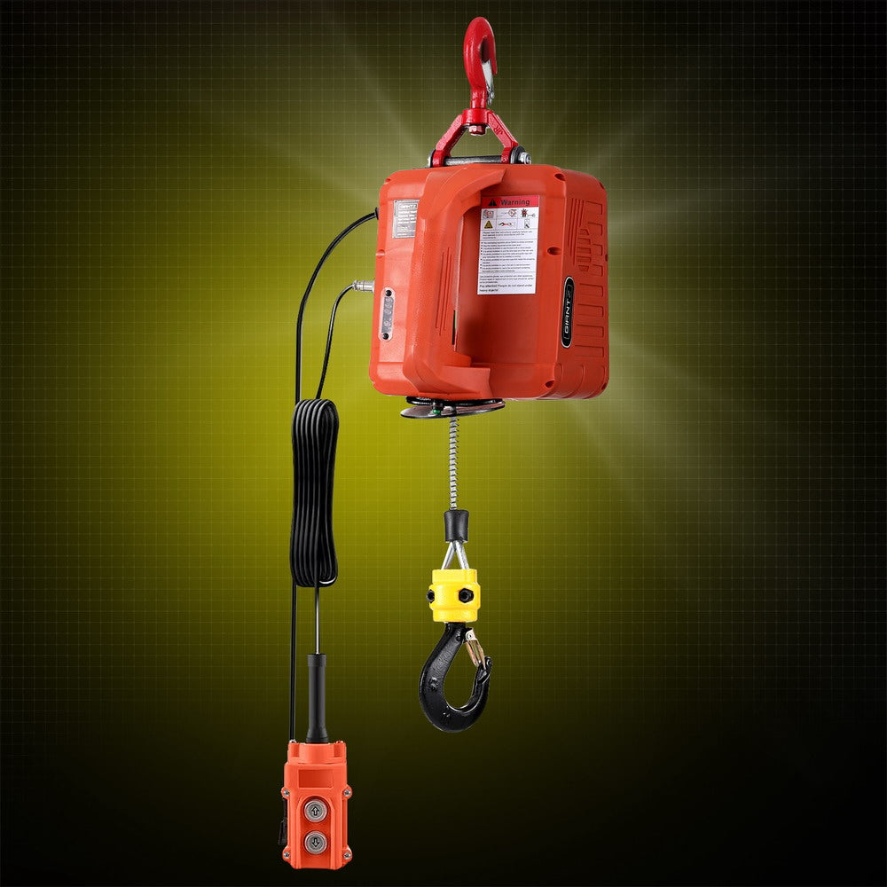Giantz Electric Hoist Winch 500KG Wired/Wireless Remote Control-6