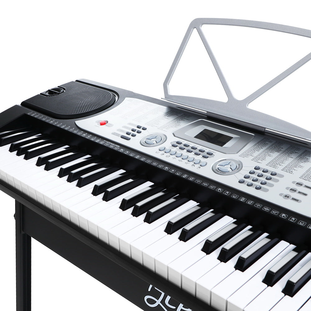 Alpha 61 Keys Electronic Piano Keyboard Digital Electric w/ Stand Beginner Silver-2