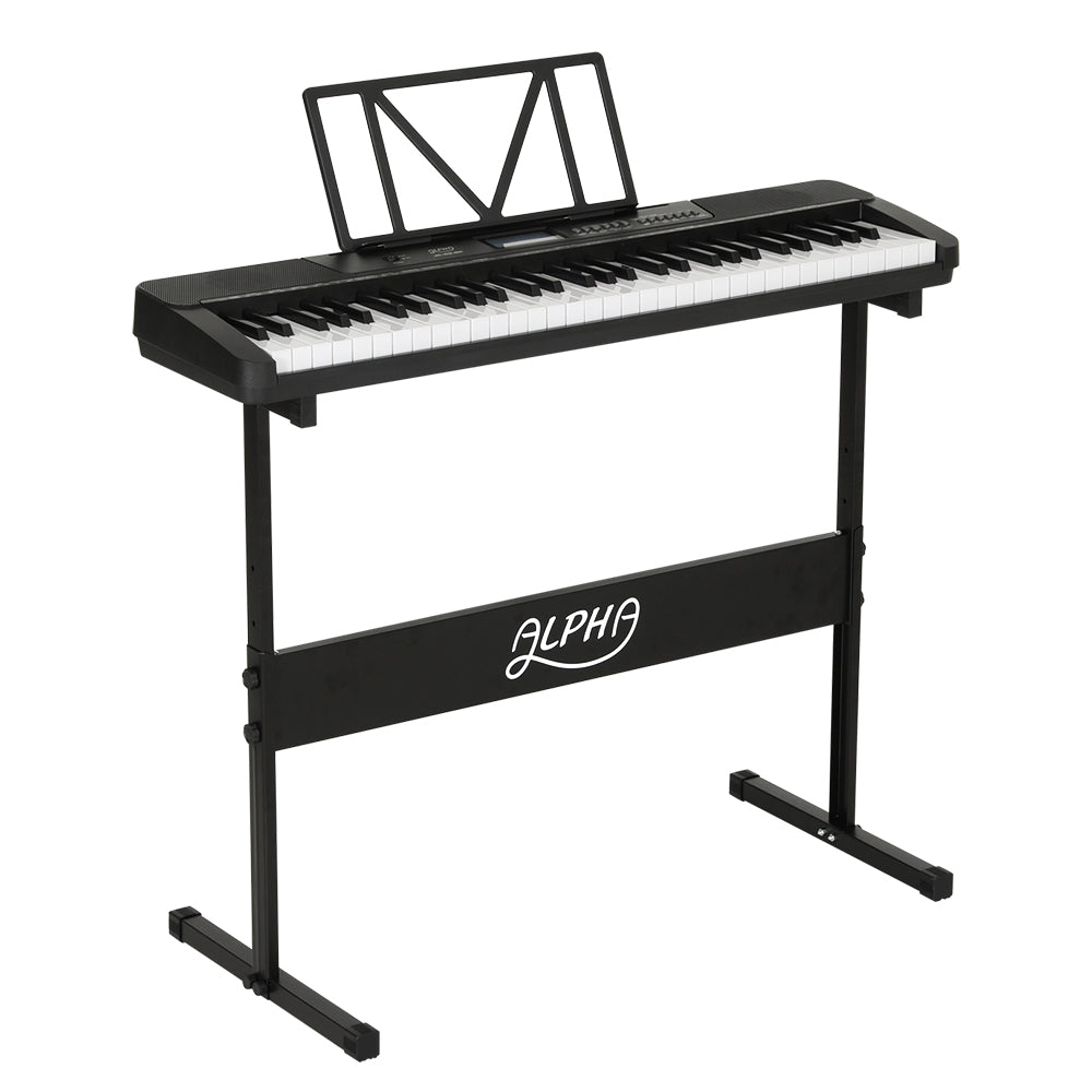 Alpha 61 Keys Electronic Piano Keyboard Digital Electric w/ Stand Touch Sensitive-0