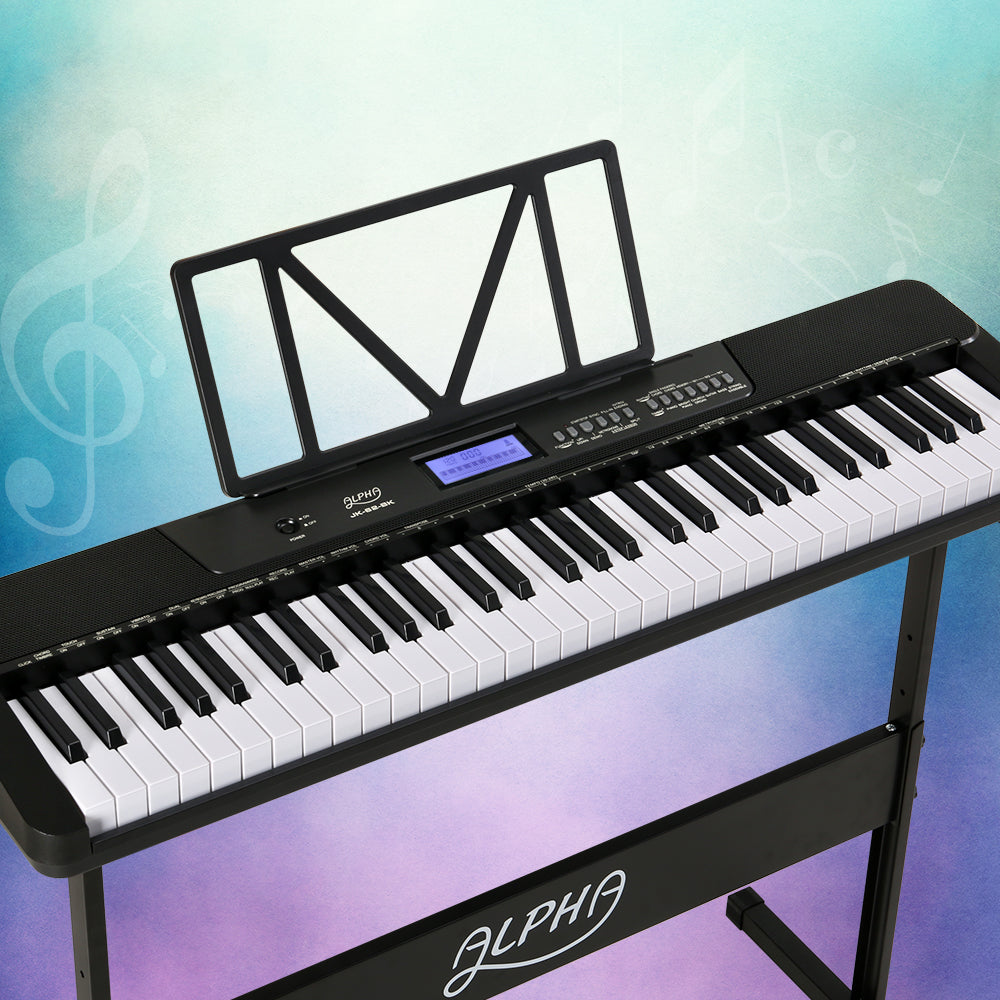 Alpha 61 Keys Electronic Piano Keyboard Digital Electric w/ Stand Touch Sensitive-4