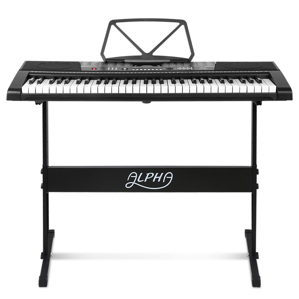 Alpha 61 Keys Electronic Piano Keyboard Digital Electric w/ Stand Sound Speaker-2