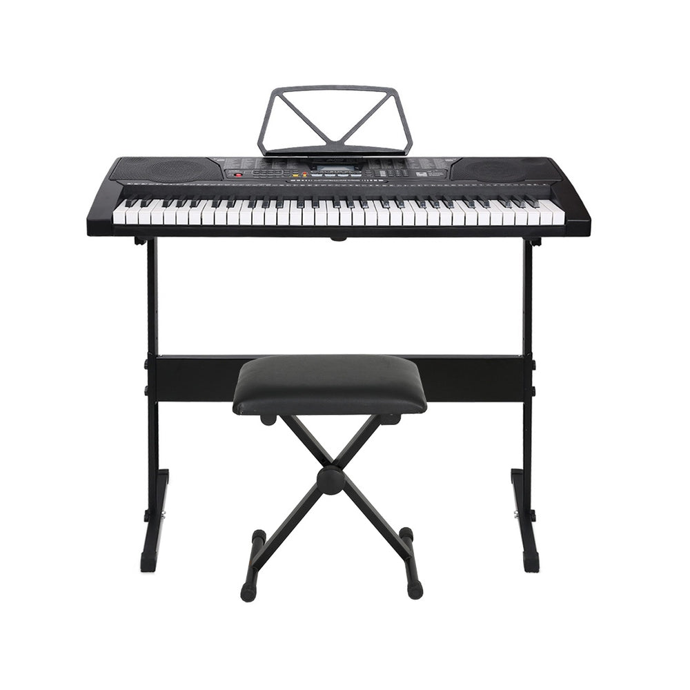 Alpha 61 Keys Electronic Piano Keyboard Digital Electric w/ Stand Stool Lighted-2