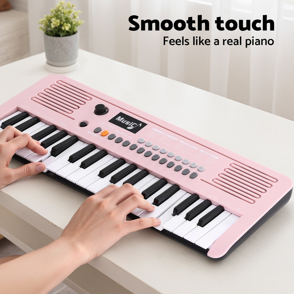 Alpha 37-Key Digital Piano Keyboard for Kids Beginners Electronic Keyboard Piano Gift Pink-4