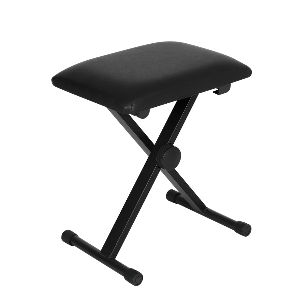 Alpha Piano Stool Adjustable Height Keyboard Seat Portable Bench Chair Black-0