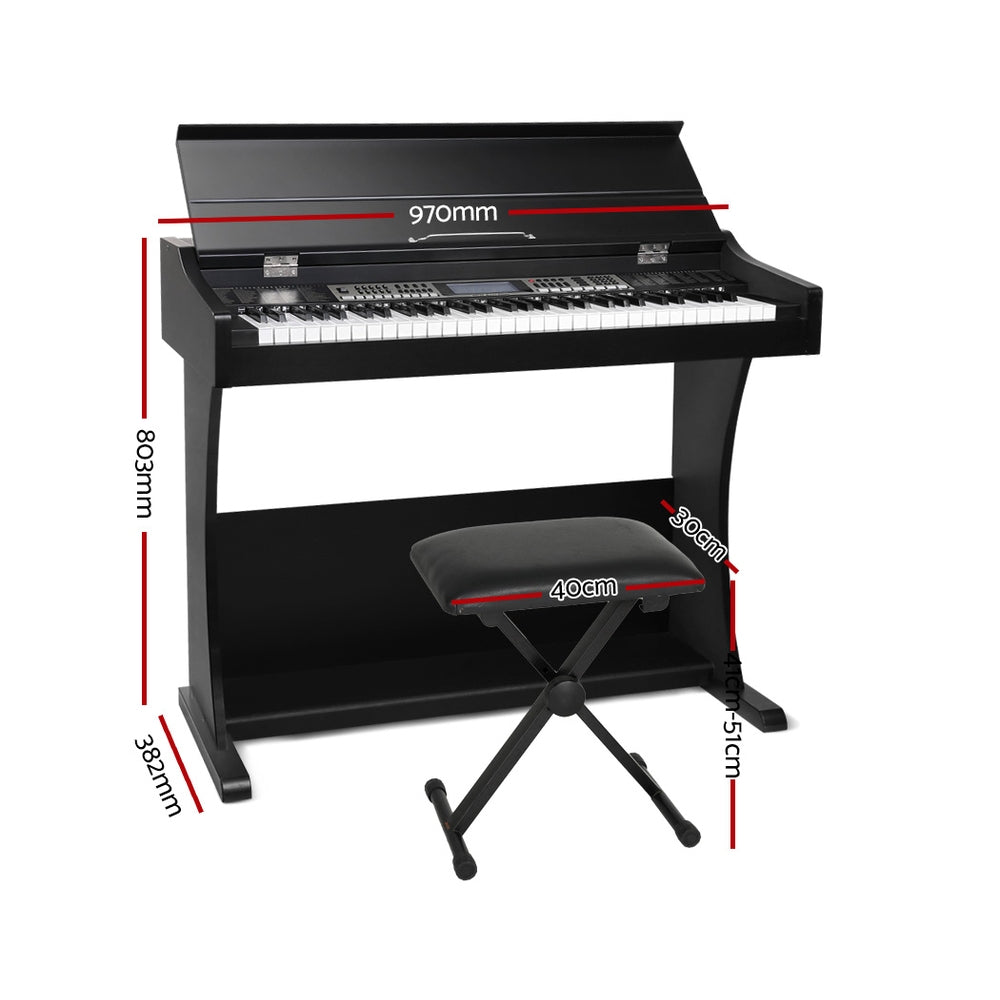 Alpha 61 Keys Electronic Piano Keyboard Digital Electric Classical Stand w/ Stool-1