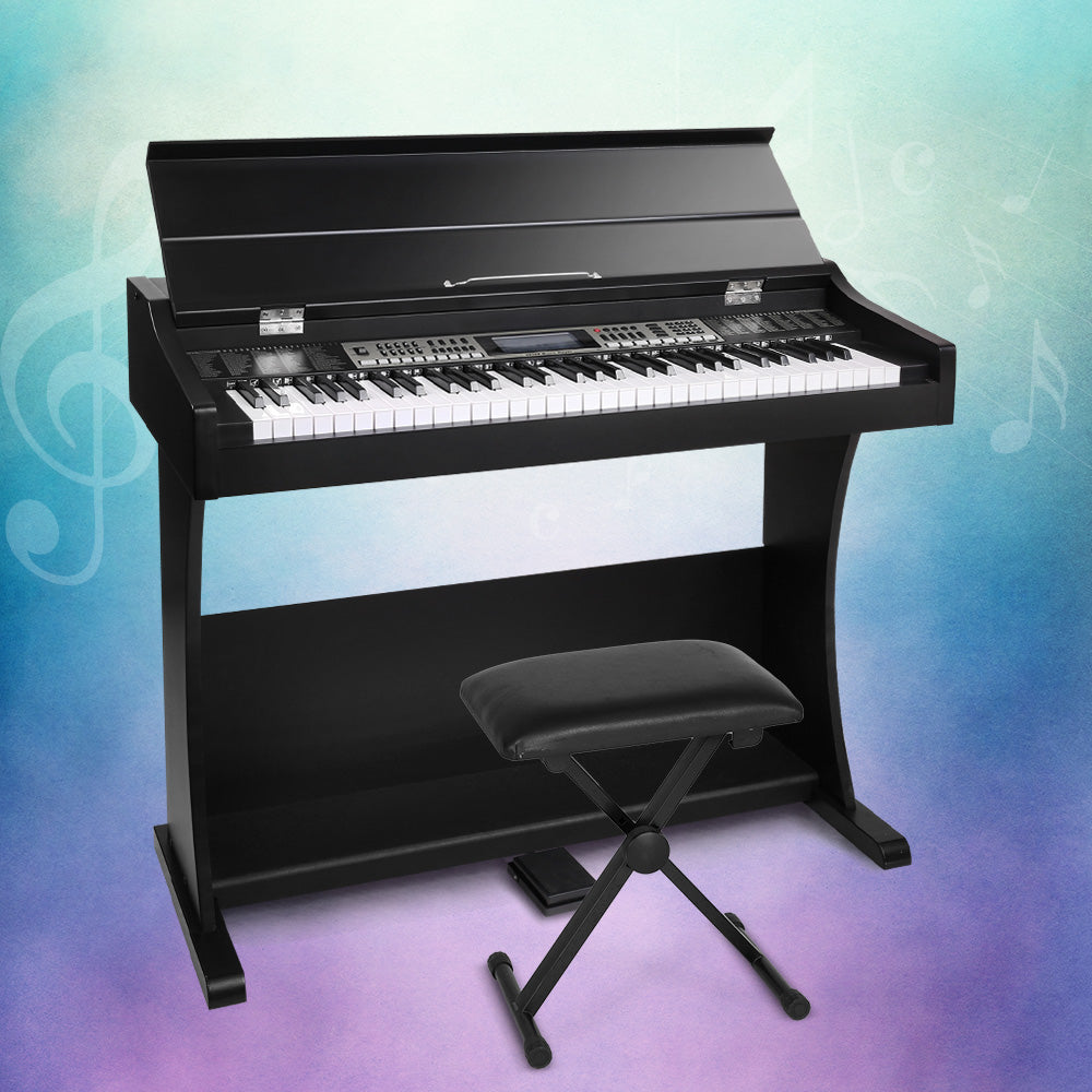 Alpha 61 Keys Electronic Piano Keyboard Digital Electric Classical Stand w/ Stool-6