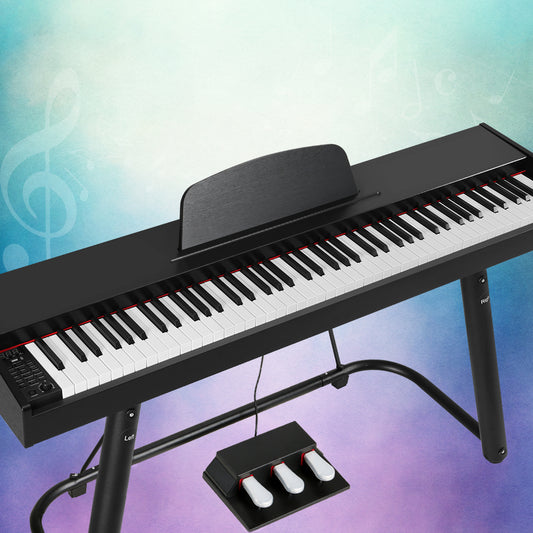 Alpha 88 Keys Electronic Piano Keyboard Digital Electric w/ Stand Full Weighted-0
