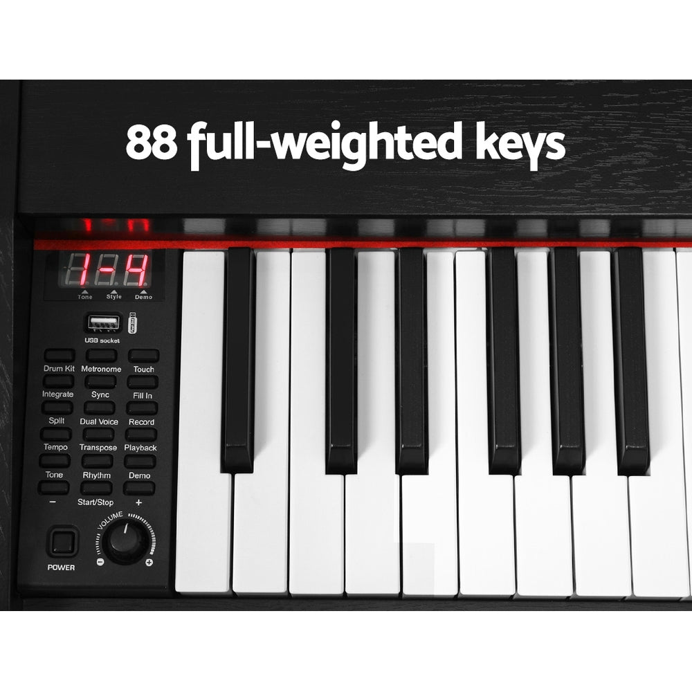 Alpha 88 Keys Electronic Piano Keyboard Digital Electric w/ Stand Stool Weighted-3