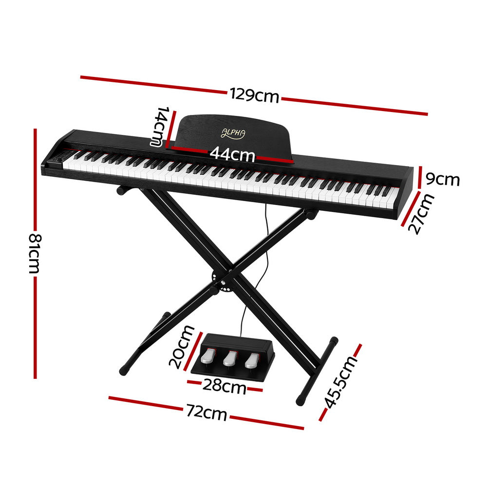 Alpha 88 Keys Digital Piano Keyboard Electronic w/ Stand-1