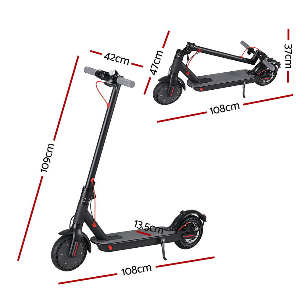 Electric Scooter 500W 25KM/H Folding Portable Riding For Adults Commuter Black-1