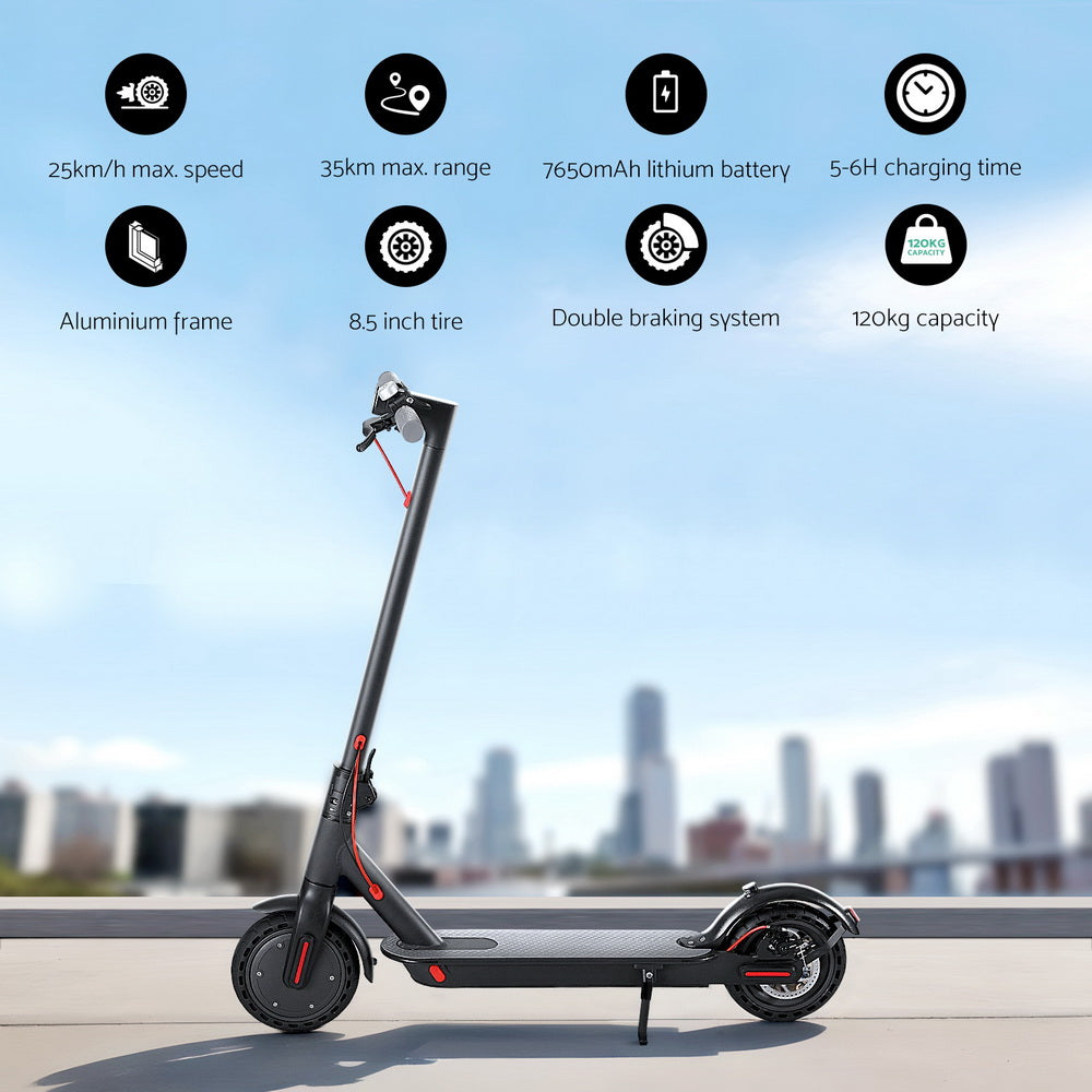 Electric Scooter 500W 25KM/H Folding Portable Riding For Adults Commuter Black-3