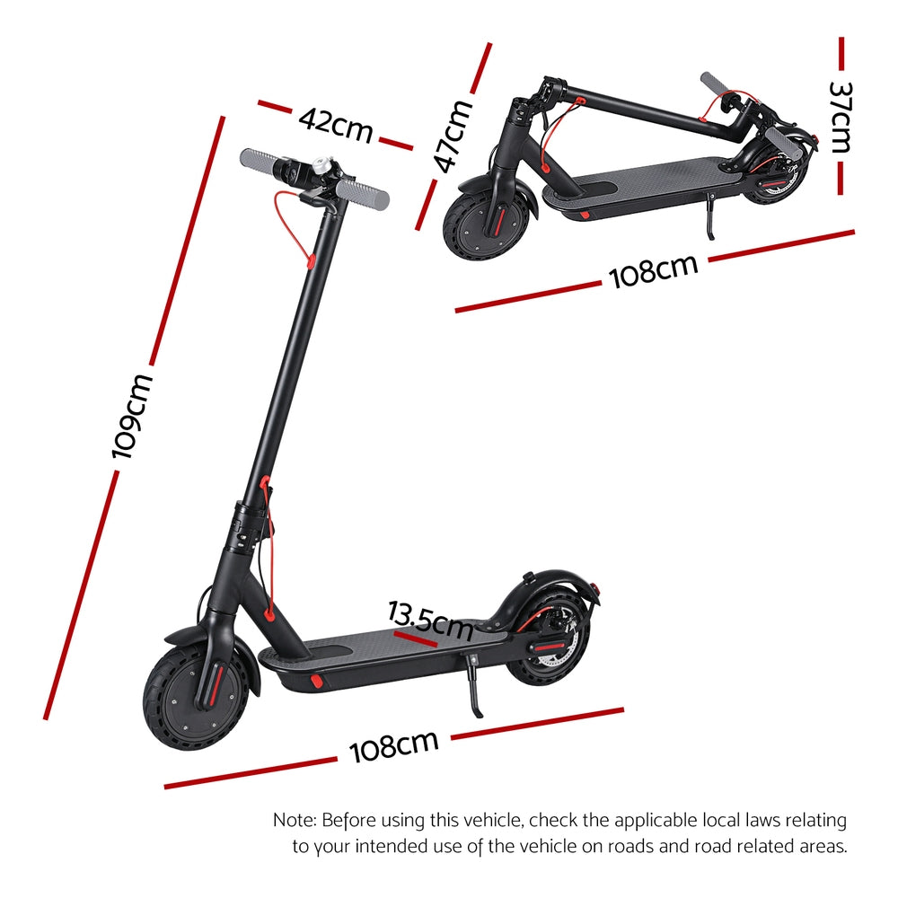 Electric Scooter 500W 25KM/H Folding Portable Riding For Adults Commuter Black-1