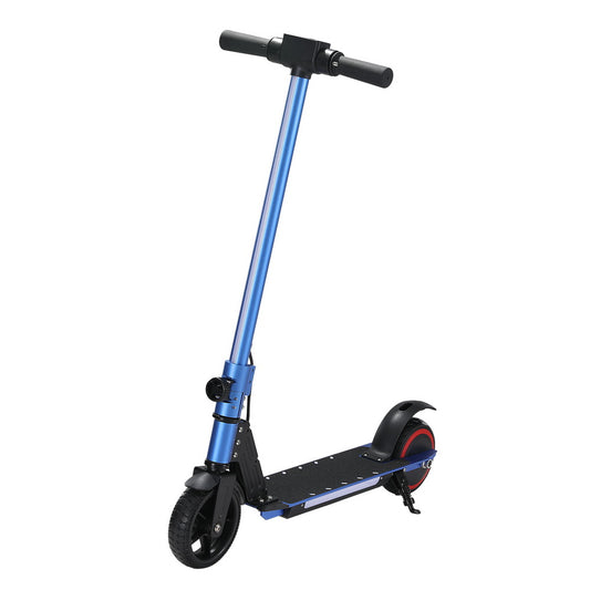 Electric Scooter 130W 16KM/H LED Light Folding Portable Riding Commuter Blue-0