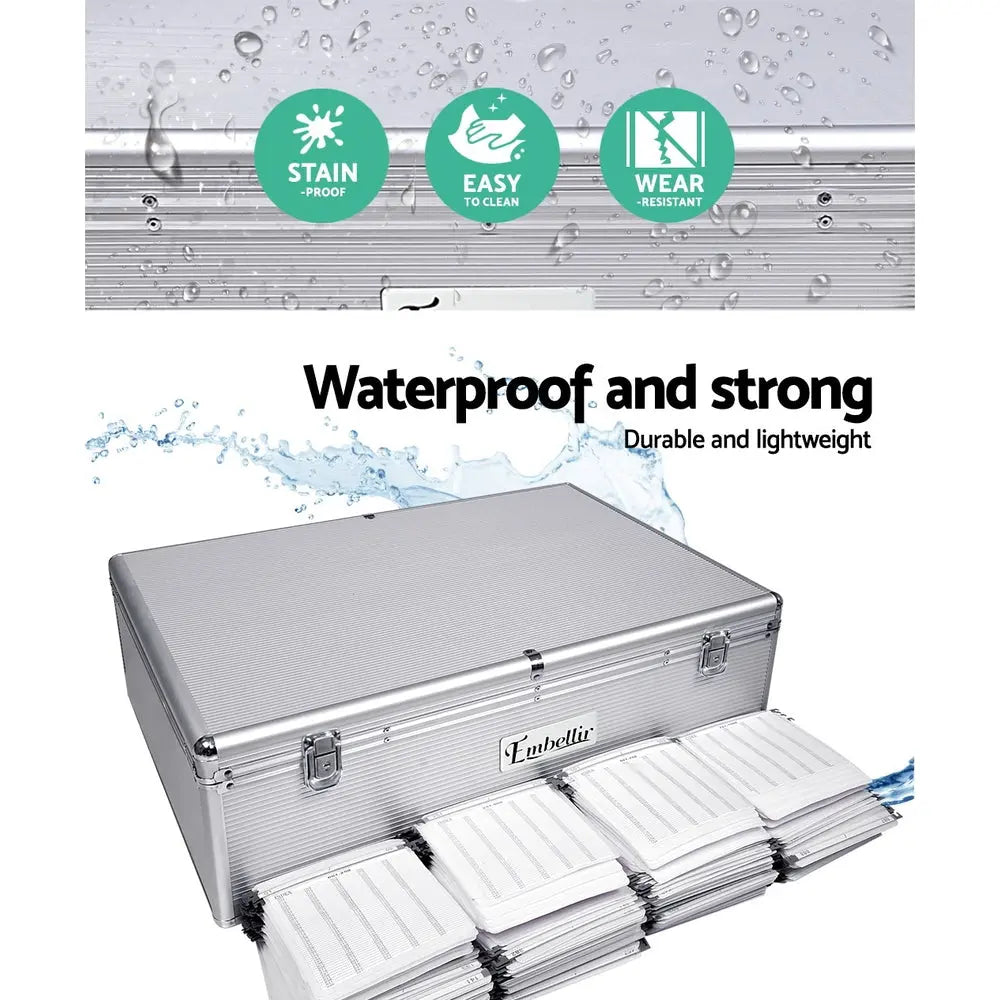 Embellir CD Case DVD Cases Storage Box 1000 Discs Aluminium Case DVD Folders-4