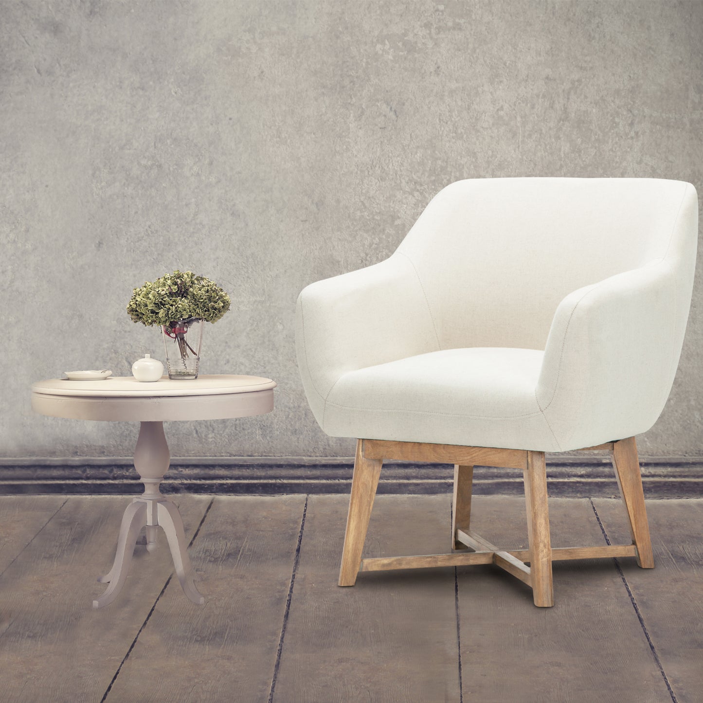 Artiss Armchair Tub Chair Beige Aston-6
